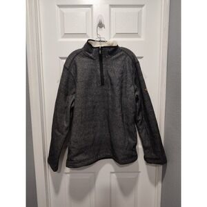 Orvis Jacket Men's Size Large Pullover 1/4 Zip‎ Honeycomb Pockets Sherpa Lined